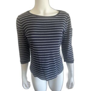 Lauren Ralph Lauren t shirt, navy blue/white stripe, Size M.